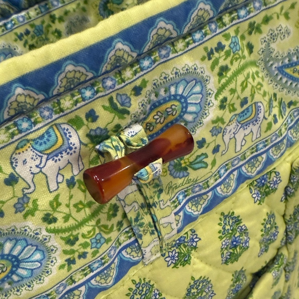 Vera Bradley Paisley Green and Blue Tote - Picture 8 of 8